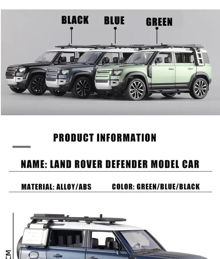 Toys Uncle Die Cast Metal Cars, Metal Pull Back Diecast Car for Kids and Adults (Colors AS PER Available Stock) (1:24 LAND ROVER Defender