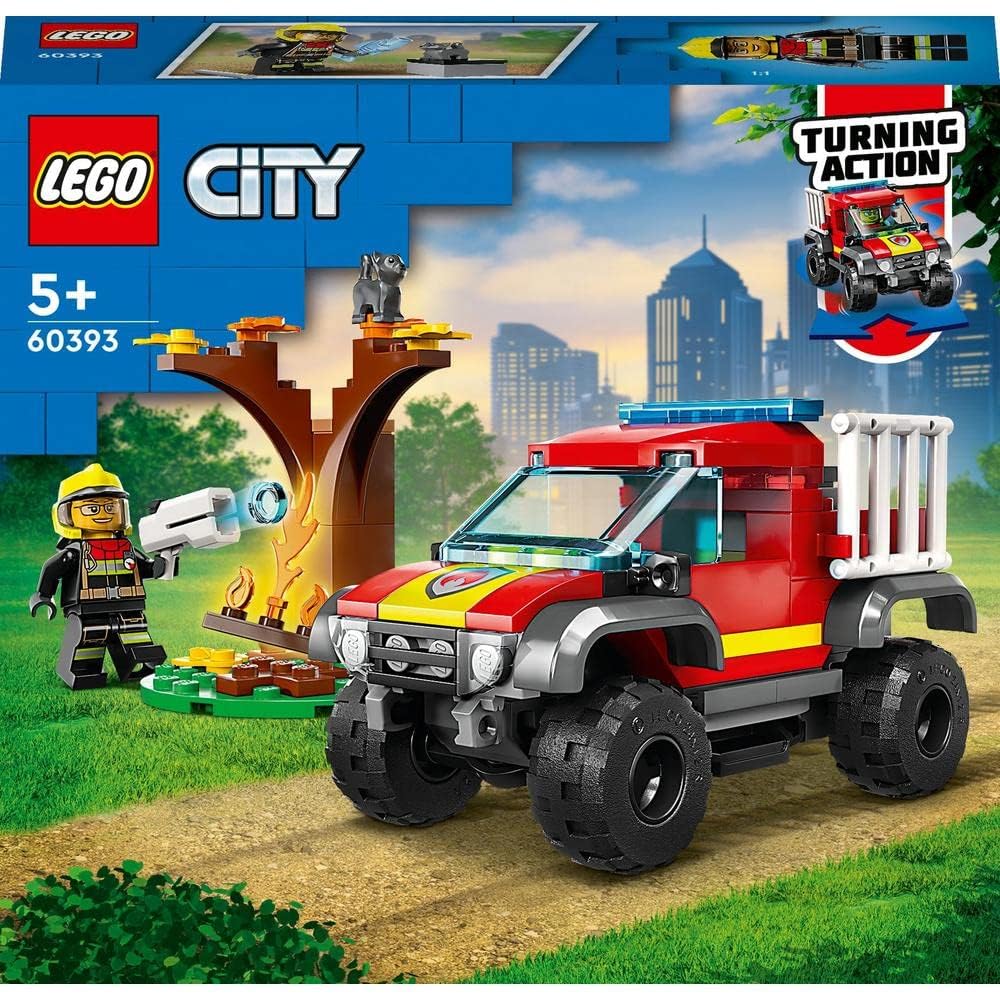 LEGO City 4x4 Fire Engine Rescue 60393 Building Toy Set (97 Pieces)