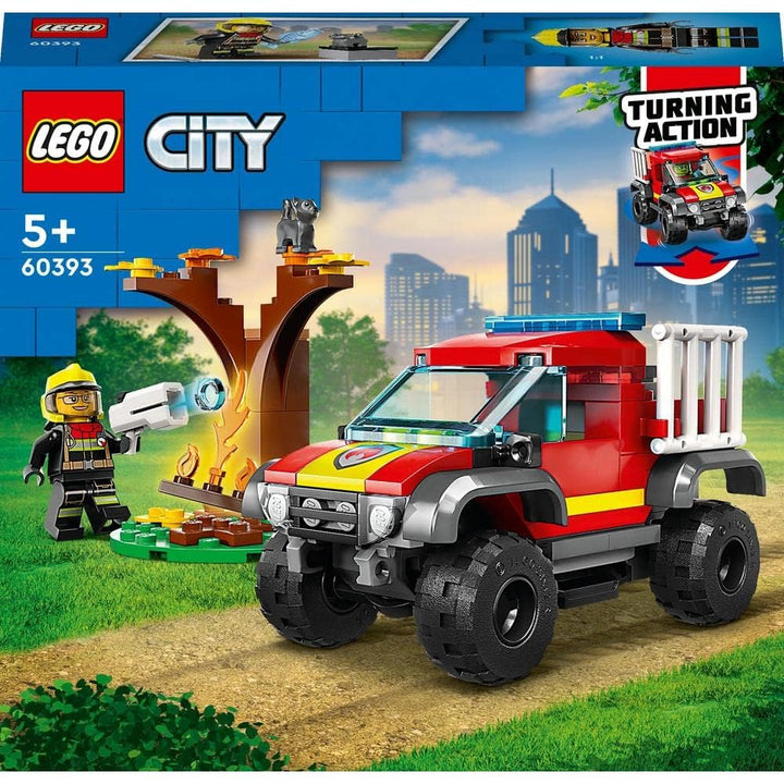 LEGO City 4x4 Fire Engine Rescue 60393 Building Toy Set (97 Pieces)