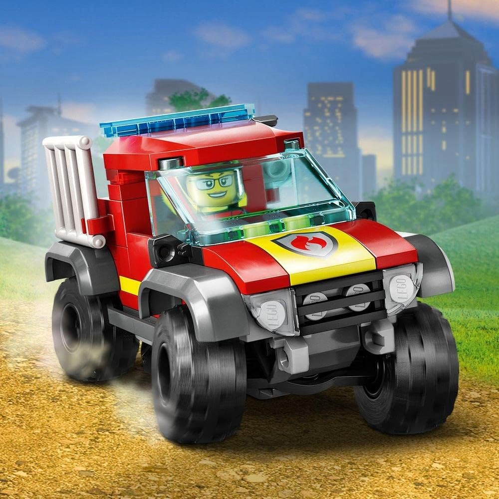 LEGO City 4x4 Fire Engine Rescue 60393 Building Toy Set (97 Pieces)