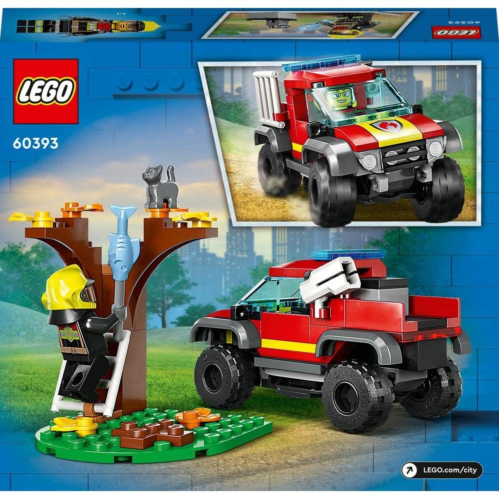 LEGO City 4x4 Fire Engine Rescue 60393 Building Toy Set (97 Pieces)