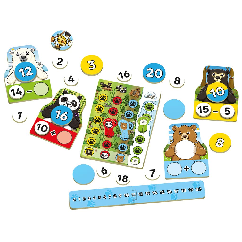 Orchard Toys Number Bears, Educational Board Game, Teaches Counting, Number Bonds, Addition and Subtraction to Children Age 5+ Years, Teacher Tested Maths Game, Party Gift for Boys and Girls