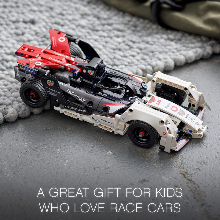 LEGO Technic Formula E Porsche 99X Electric 42137, Pull Back Toy Racing Car Model Building Kit with Immersive AR App Play, Gifts for Kids, Boys & Girls