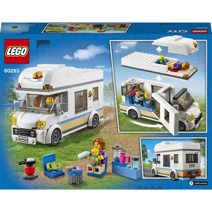 LEGO 60283 City Great Vehicles Holiday Camper Van Toy, Motorhome Car Playset, Summer Holidays Toys forKids(190 Pieces)