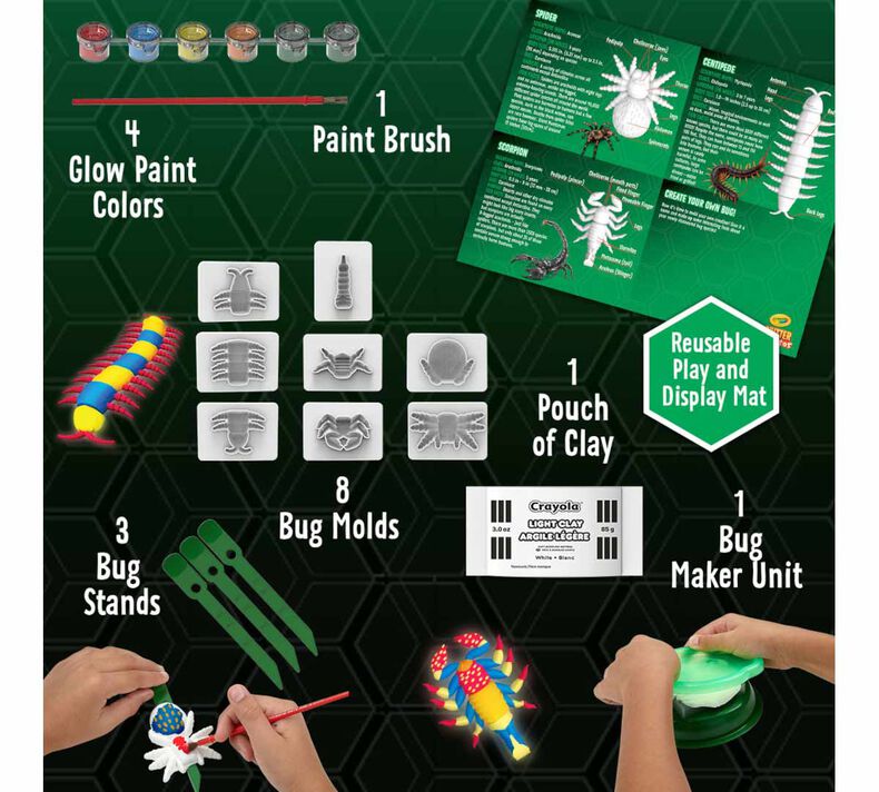 Critter Creator Glow in the Dark Bug Fossil Kit for Kids