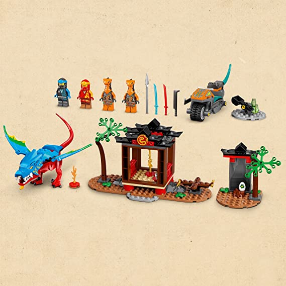 LEGO NINJAGO Ninja Dragon Temple Set 71759 with Toy Motorcycle, Kai, NYA and Snake Warrior Minifigures, Gift for Kids 4 Plus Years Old