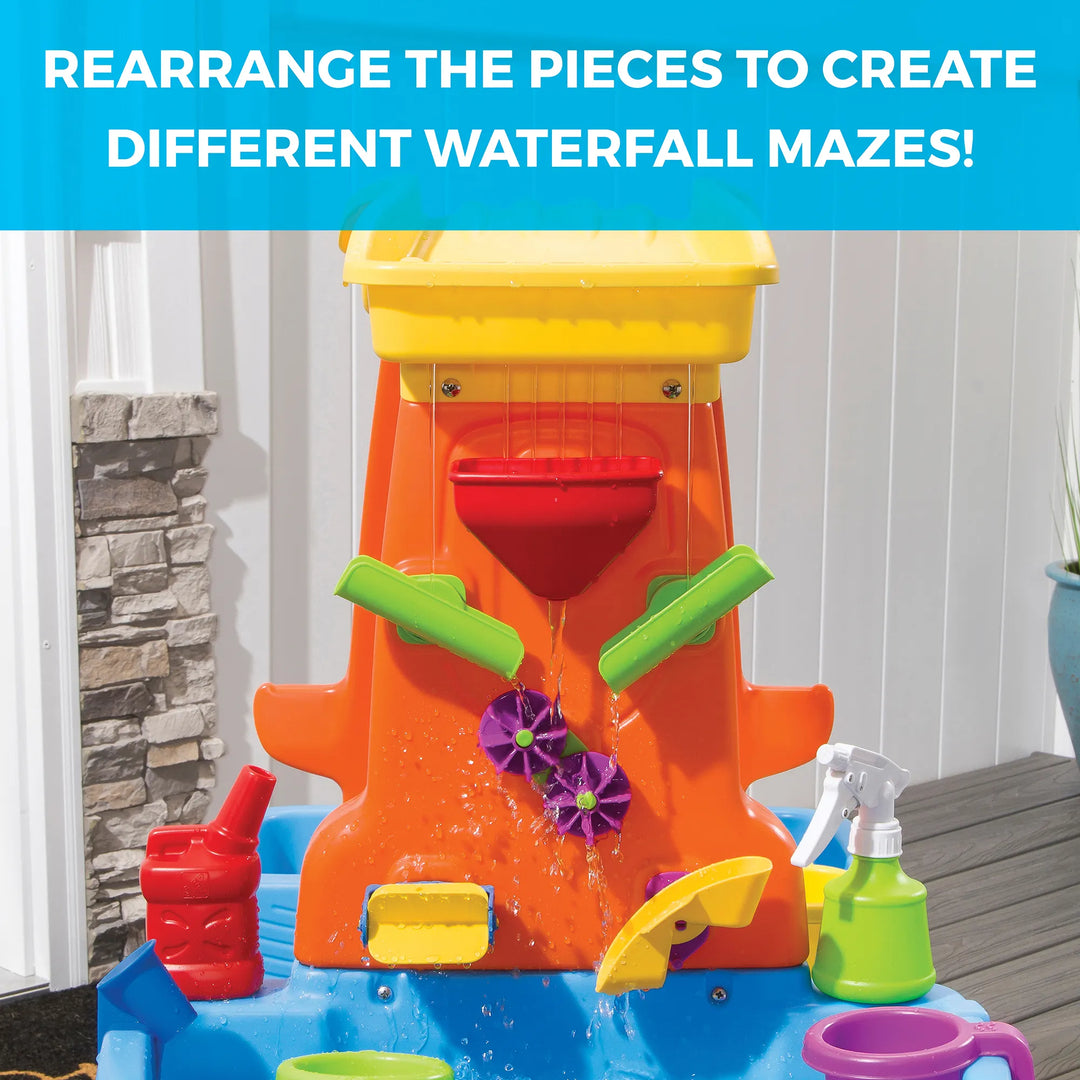 Step2 Car Wash Splash Center, Kids Outdoor Water Table Toy, Pretend Play Car Wash Toy, Blue/Orange