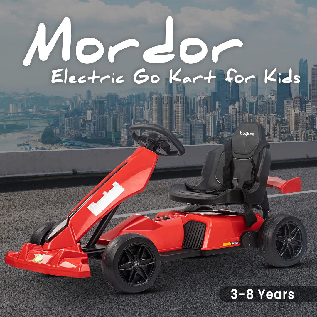 Mordor Electric Go Kart Battery Operated Car for Kids, Ride On Kids Car with Music & Light | Baby Big Car | Go-Kart Battery Operated Car for Kids to Drive 3 to 8