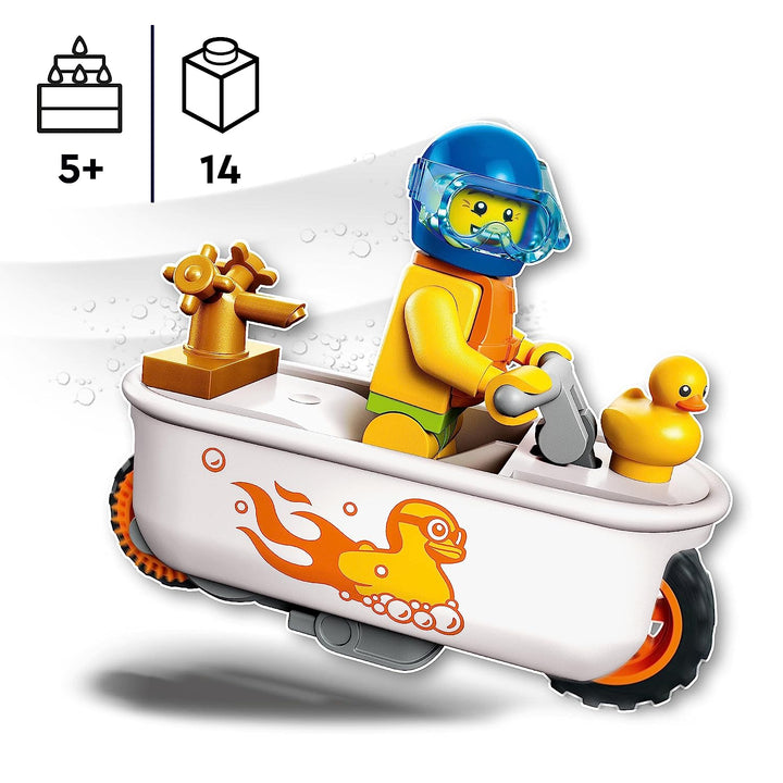 LEGO City Bathtub Stunt Bike 60333 Building Kit (14 Pieces)