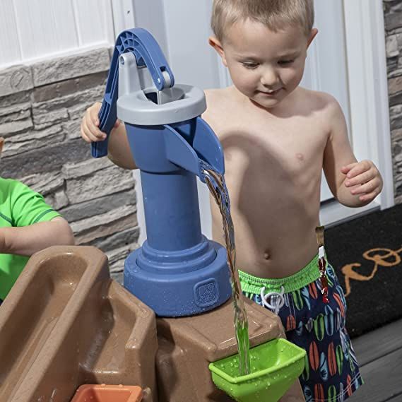 Step2 Pump & Splash Discovery Pond Water Table Outdoor Water Toy With Water Pump, Brown