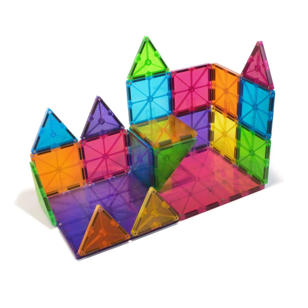 Magna Tiles Magnetic Building Toys, Clear Colors Set, Multi Color (32 Pieces)